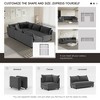 Modular 6-Seat Chenille Sectional Sofa Bed with Pillows, Free Combination Couch Set - 2 of 4