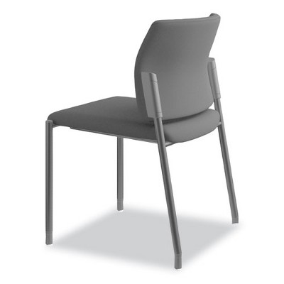 ErgoFlex Black Fabric and Metal Stackable Swivel Side Chair