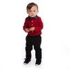 Andy & Evan  Infant  Red Shirtzie & Pant Set - 2 of 4