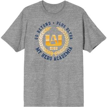 My Hero Academia UA Academy Mens Grey Graphic Tee Shirt