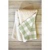 Ninola Design Watercolor Gingham Salad Green Fleece Blanket - Deny Designs - 2 of 2