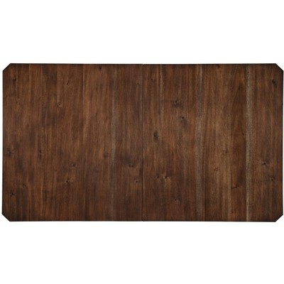 Transitional Monterey Extendable Solid Wood Dining Table in Deep Brown