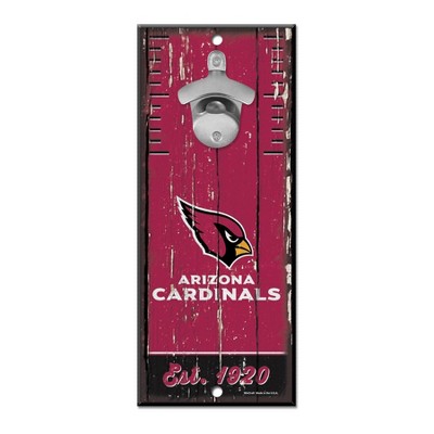 NFL Arizona Cardinals Bottle Opener Wood Sign