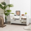 Costway Modern TV Stand TV Console Cabinet w/ 3 Open Compartments Media Console Center for TVs up to 55 Inches - image 3 of 4