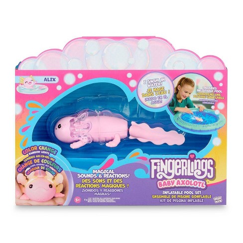 Fingerlings Interactive Baby Axolotl With Inflatable Pool Alix Pink Target