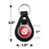 California State University Stanislaus Primary Logo Black Leather Keychain - 2 of 4