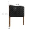 Modway Sparta Weave Vegan Leather Headboard – Wall-Mount Twin Headboard with Grid Design and Adjustable Height for Modern Bedrooms - 3 of 4