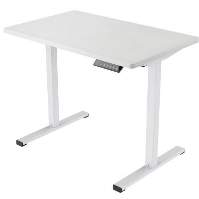 FURNIinspire Desks Adjustable Height Standing Desk Sit Stand Up Workstation Whole Piece for Home Office, White, 31.5"*19.69"*28.74"