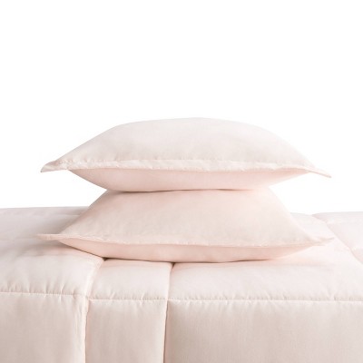 Blush Twin Microfiber Comforter and Sham Set
