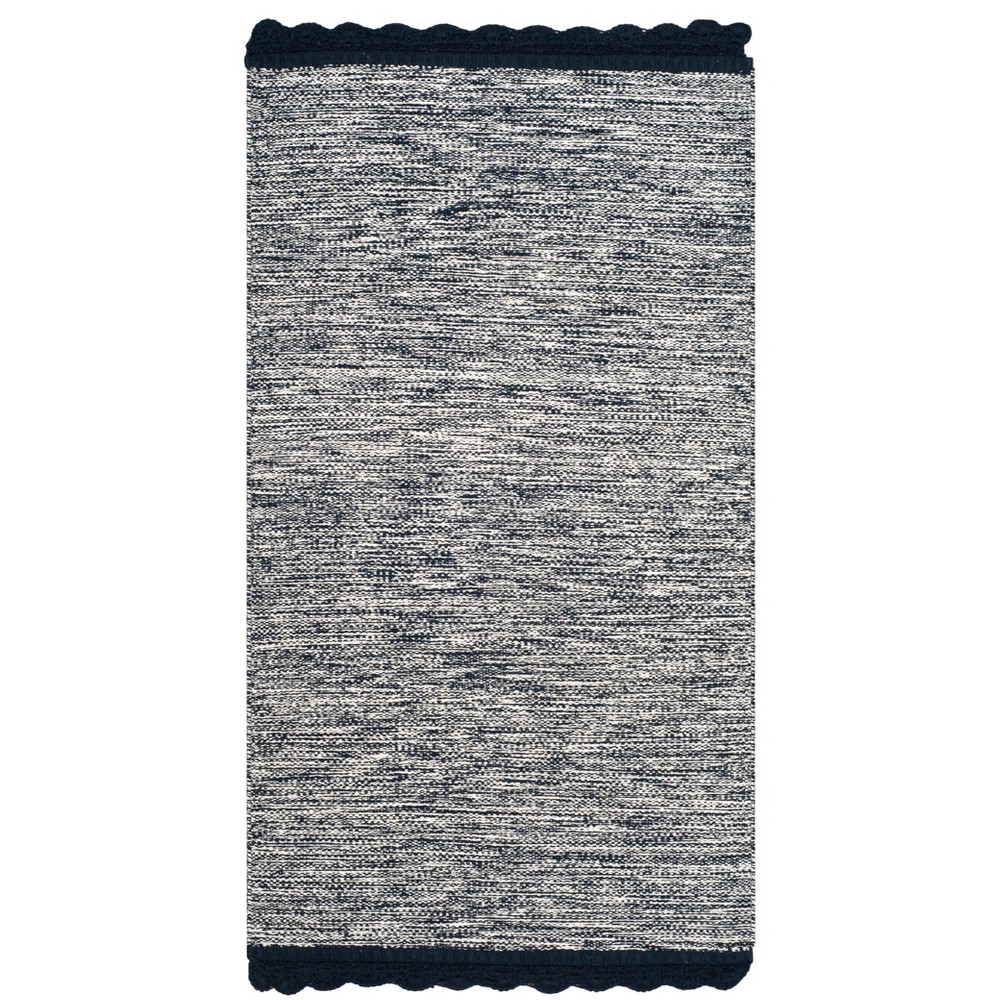  Woven Spacedye Design Runner Rug Navy