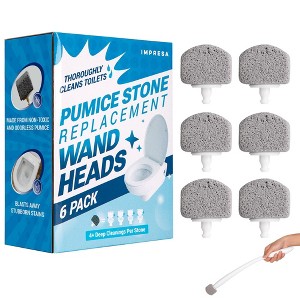Impresa [6 Pack] Pumice Stone Toilet Bowl Cleaner Compatible with Clorox Toilet Wand Refills - 1 of 4