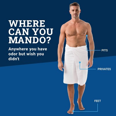 Mando Whole Body Men's Invisible Cream Deodorant Pro-Sport - Trial Size - Aluminum-Free 0.5oz: Non-Toxic, Vegan, Citrus Scent