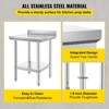 VEVOR 24 x 24 x 35 Inch Stainless Steel Work Table, Commercial Food Prep Worktable Heavy Duty Prep Worktable, Metal Work Table, Silver - 4 of 4