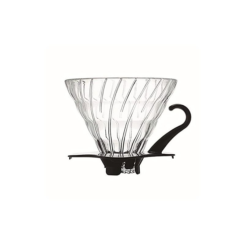 Hario V60 Glass Coffee Dripper, Size 02, Black, 1 of 9
