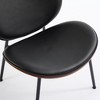 Airsurfer Mid-Century Modern Shell Chair, Tripod Single Side Chair, Orange Fabric Lounge Chair with Walnut Finish and Comfortable Backres - 4 of 4
