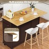 Celebalcony Rolling Kitchen Island Cart With Butcher Block Top – Portable Workstation With Storage Shelves, 1 Drawer & Locking Wheels - 2 of 4