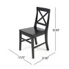 Modern Farmhouse Acacia Wooden Dining Room Chair,Dining Side Chair with X-shaped Backrest,Kitchen Dining Room Bedroom Chair-Cuddlewood - image 4 of 4