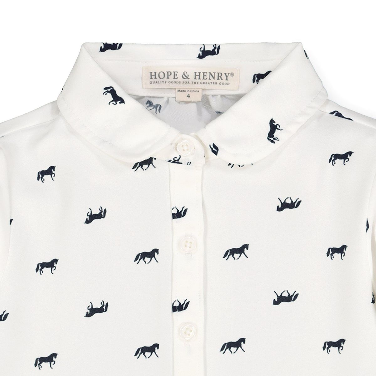 Hope & Henry Girls' Peter Pan Collar Top, Toddler - thumbnail 2