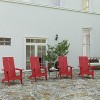 Merrick Lane Set of 4 Modern All-Weather Poly Resin Wood Adirondack Chairs - 2 of 4
