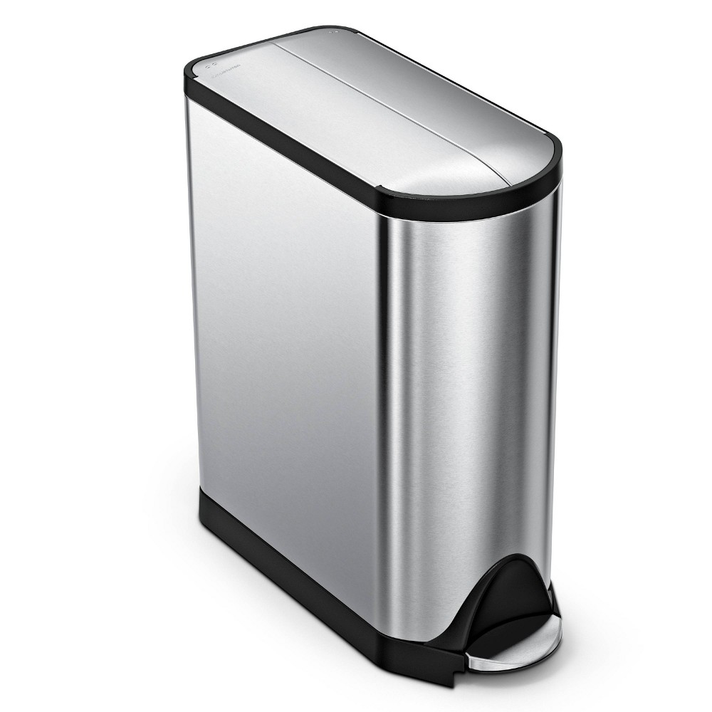 UPC 838810015361 product image for simplehuman 45L Butterfly Lid Kitchen Step Trash Can Stainless Steel | upcitemdb.com