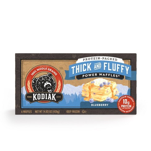Kodiak Protein-Packed Thick & Fluffy Power Waffles Blueberry Frozen Waffles - 6ct - image 1 of 4