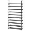 Aoibox 10-Tier Large Capacity Shoe Rack with Hooks, Sturdy Metal Shelf for Entryway, Closet, Bedroom, Holds 50 Pairs - 2 of 4