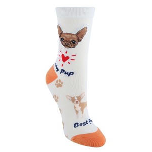 CTM Women's My Pup Crew Novelty Socks - 1 of 4