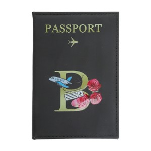 Unique Bargains Durable Letter Pattern Passport Holder 1 Pc - 1 of 4