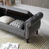 NicBex Ottoman with Storage Bench Storage Organizer Ottoman Velvet Multifunctional Storage Bench with 1 Pillow for Entryway Bedroom - 4 of 4