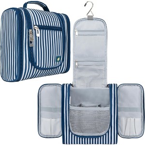 PAVILIA Toiletry Bag Travel Women Men, Hanging Water Resistant Makeup Accessories Cosmetic Organizer Large Essential Kit - 1 of 4