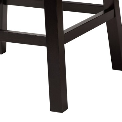 Espresso Brown and Black Faux Leather Swivel Counter Stool Set