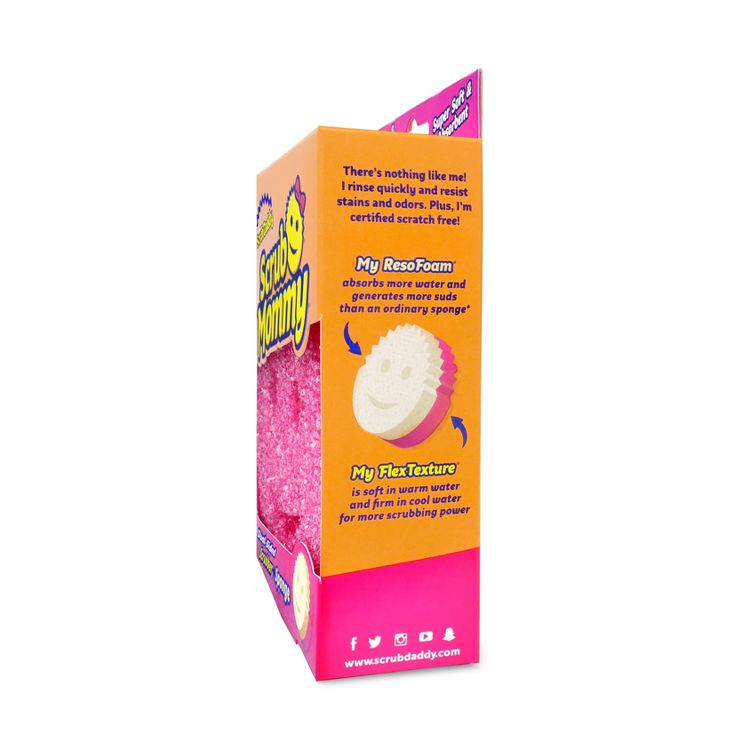 Scrub Daddy Scrub Mommy Dual-Sided Scrubber + Sponge: Foam Material, 4" Height, 6" Width, Cleaning Tools, 2 of 11