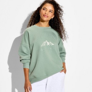 Women's Oversized Pullover Sweatshirt - Wild Fable™ - 1 of 3