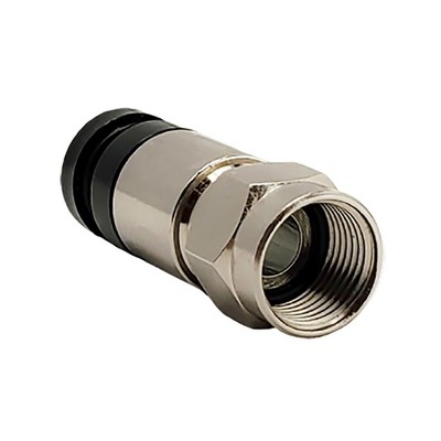 Amphenol TFC-QC2QS-06U-3LC-BLACK RG6 Coaxial Compression Connector (50 Pack)