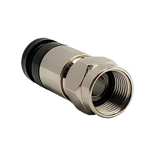 Amphenol TFC-QC2QS-06U-3LC-BLACK RG6 Coaxial Compression Connector (50 Pack) - 1 of 4