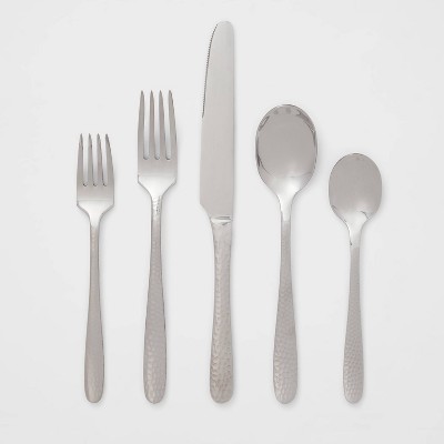 20pc Millinocket Flatware Set Silver - Threshold&#8482;