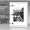 Americanflat 9x12 Picture Frame in White - Set of 5 Frames - Displays 6x8 With Mat and 9x12 Without Mat - with Plexiglass Cover - 3 of 4