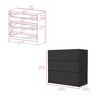 CAVINAS 3-Drawer Dresser,Modern Wide Chest of Drawers with Metal Handles,Matte Finish Storage Cabinets for Living Room,Entryway - 3 of 4