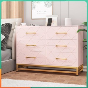 Morden Wood 6 Drawer Dresser for Closet, TV Stand,Chest of Drawers for Bed Room - 1 of 4
