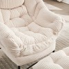 KTMBDW Lazy Chair with Ottoman, Modern Lounge Accent Chair with Armrests and a Side Pocket, Leisure Sofa Armchair with Footrest for Small Space - 3 of 4