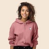 Dalix Heartly Ghost Embroidered Fleece Cropped Hoodie Cold Fall Winter Women - 2 of 4