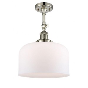 Bell - 1 Light Semi-Flush Mount In Industrial Style-16 Inches Tall and 12 Inches Wide - 1 of 1