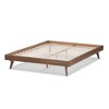 Jacob Mid - Century Modern Walnut Finished Solid Wood Bed Frame - Baxton Studio - image 3 of 4