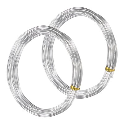 Unique Bargains Aluminum Flexible Anti-rust Bonsai Training Wire 2 Rolls