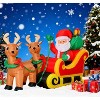 LOVSON Outdoor inflatable garden decoration, elongated inflatable Santa Claus with sleigh and reindeer - 2 of 4