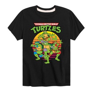 Boys' - Teenage Mutant Ninja Turtles - Retro Sunset Short Sleeve Graphic T-Shirt - 1 of 4