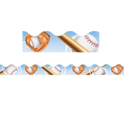 Eureka Baseball Deco Trim, 37 Feet (Pack of 6)