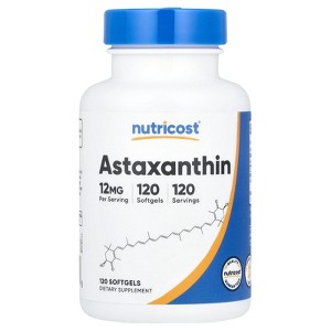 Nutricost Astaxanthin , 12 mg, 120 Softgels - 1 of 2