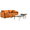 NicBex Couches for Living Room 3 Fold Sofa Velvet linen fabric Convertible Futon Couch Sleeper Sofabed Pull Out Couch Bed - 3 of 4
