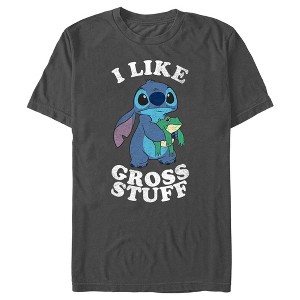 Men's Lilo & Stitch I Like Gross Stuff Stitch Distressed T-Shirt - 1 of 4